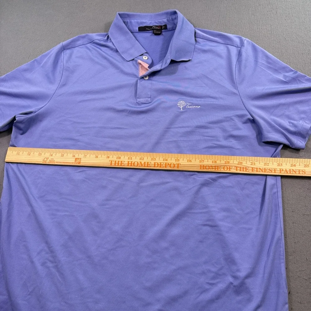 Ralph Lauren RLX Golf Polo Blue Short Sleeve Toscana Men's Large